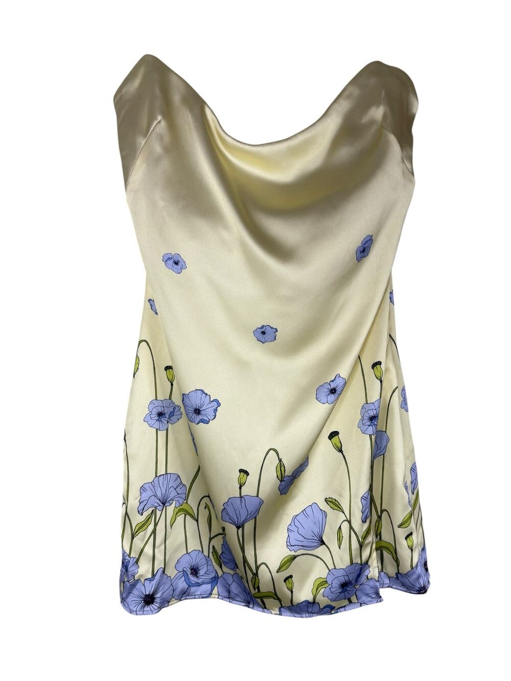 Katie May Debra Strapless Mini Dress Floral Smocked Party Cocktail Semi Formal M